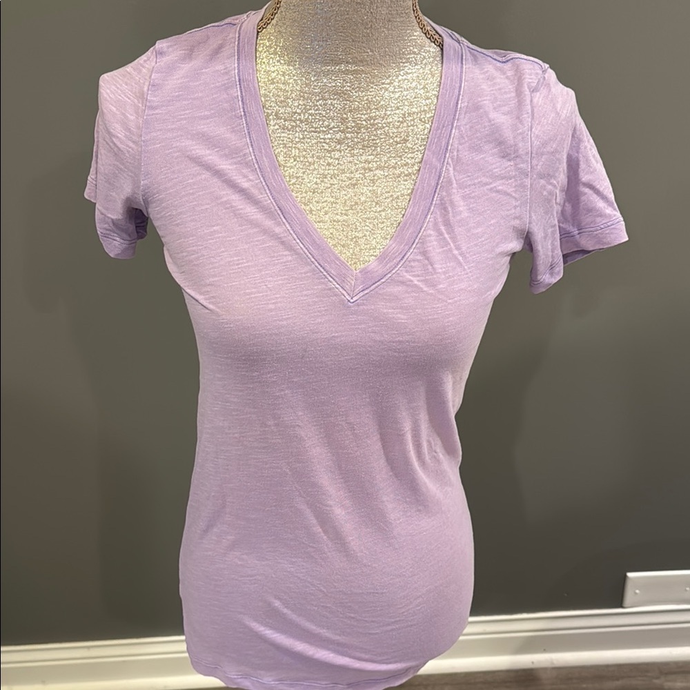 Lavender V-Neck Women's Top